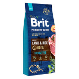Brit Premium By Nature, Sensitive, Miel, hrană uscată c&acirc;ini, sensibilităţi digestive, 15kg