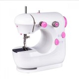 Masina de Cusut Portabila Electrica JYSM-301 cu Pedala, 2 Viteze, LED, Alimentare Priza/Baterii, Accesorii Incluse