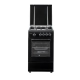 Aragaz clasic Studio Casa Viva Galaxy 4G 50/55 cm Negru, 4 arzatoare gaz, Cuptor gaz, Negru