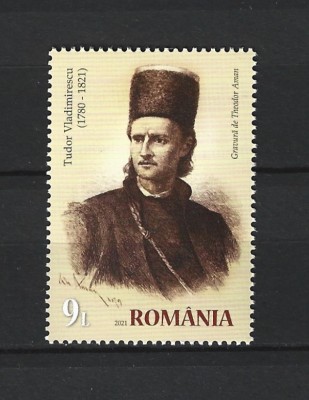 ROMANIA 2021 - TUDOR VLADIMIRESCU, MNH - LP 2328 foto