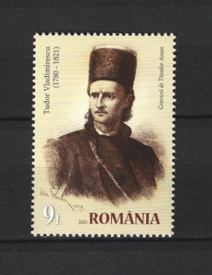 ROMANIA 2021 - TUDOR VLADIMIRESCU, MNH - LP 2328 foto