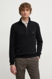 Boss Orange pulover din amestec de lana barbati, culoarea negru, light, 50527585