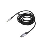 Cablu Jack 3.5mm 3pin mufa tata - USB type C mufa tata nichelat 1.5m