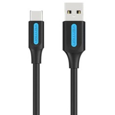 Cablu alimentare si date Vention, USB 2.0 (T) la USB Type-C (T), 3m rata transfer 480 Mbps, invelis PVC, negru, &amp;quot;COKBI&amp;quot; (timbru verde 0.18 lei) - 6922 foto