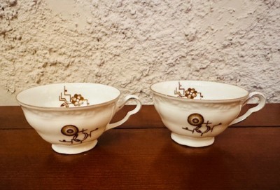 2 CESCUTE DIN PORTELAN FIN- MARCAJ ZEH SCHERZER BAVARIA 1930-1945 foto