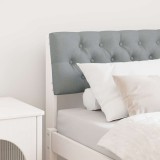 VidaXL Tăblie tapițată Gri deschis 75 cm Lemn de pin masiv 879208
