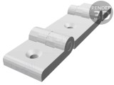 Balama neagră tehnopolimer 139mm pentru profile