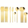 Set tacamuri din inox 24 de piese Cheffinger, Gold