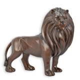 Statueta Leu Bronz Modern, 39cm, Sculptura Decorativa Birou