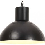 VidaXL Lampă suspendată, negru, rotund, 48 cm, 25 W, E27