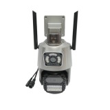 Camera de supraveghere WiFi duala 6MP PTZ, IP66, detectie umana, iCSee