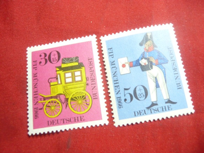 Serie RFG 1966 Congres Filatelic FIP -Posta , 2 valori