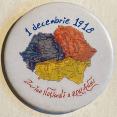 1 DECEMBRIE 1918-ZIUA NATIONALA A ROMANIEI,INSIGNA VECHE DE COLECTIE