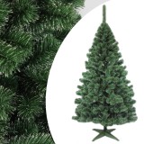 Brad artificial, Pin Cashmere 220 cm, varfuri albe, ace subtiri, verde natural, ProCart