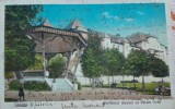 Carte postala, Sinaia, Pavilionul muzicii cu hotel Palace, 1927