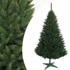 Brad de craciun artificial molid 220 cm, cetina verde inchis, varfuri ascutite, suport cadou foto