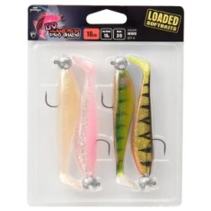 Shad Fox Rage Zander Pro Shad Mixed UV Colour Pack LOADED 10cm, 10g, 3/0 head, 4buc foto