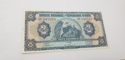 bancnota haiti 2 g 1967 foto