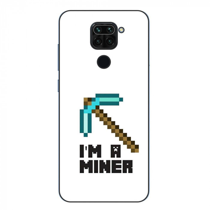 Husa compatibila cu Xiaomi Redmi Note 9 Silicon Gel Tpu Model Minecraft Miner