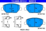 ATE 13.0460-5512.2 set placute frana,frana disc