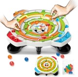 Joc de logica Cursa Bilutelor cu tabla rotativa si bile colorate