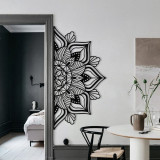 Decoratiune de perete, Berceste, Metal, Dimensiune: 160 x 81 cm, Negru, Enzo