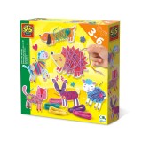Set creativ - Imbraca animale cu ata, SES Creative