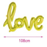 Balon din folie PartyGo Love, 108cm, auriu