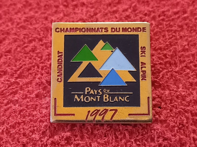 Insigna Ski - MONT BLANC 1997-Candidat la Campionatul Mondial de SKI Alpin foto