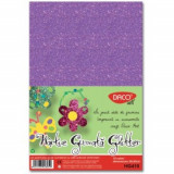 Hartie gumata glitter A4