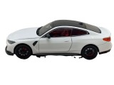 Macheta metal BMW M4 alb 1:24 cu sunet, lumini, claxon, deschide usi, capote
