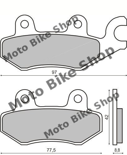 MBS Placute frana Cagiva Canyion 600/ Kymco Dink 125/150 MCB604, Cod Produs: 225100350RM