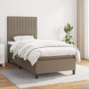 VidaXL Pat box spring cu saltea, gri taupe, 100x200 cm, textil 3141917