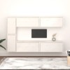 VidaXL Comode TV, alb, 6 buc., lemn masiv de pin