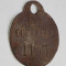 Medalion canin vechi Temesvar 1907, din metal, Timisoara Banat, placuta canina