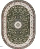 Covor Oval Model Lotos 523-310, Marime 80 x 150 cm, Verde, Inaltime Fir 8 mm, Antialergic, Polipropilena, Living, Dormitor, Sufragerie, Birou