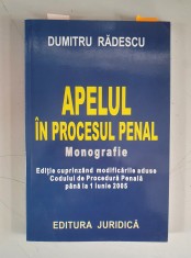 Dumitru Radescu - Apelul in procesul penal foto