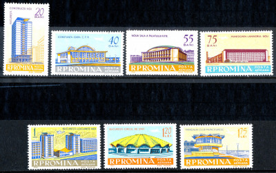 1961 LP531 serie Arhitectura romaneasca moderna MNH foto