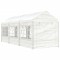 Gossi foisor cu acoperis, alb, 6,69x2,28x2,69 m, polietilena