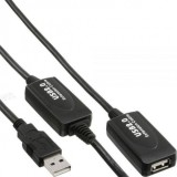 Cablu prelungitor activ USB 2.0 T-M 25m, ku2rep25, Oem