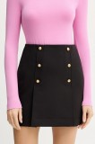 Karl Lagerfeld fustă culoarea negru, mini, drept, A4W12008