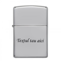 Bricheta ZIPPO Personalizata, Gravata cu Textul Tau