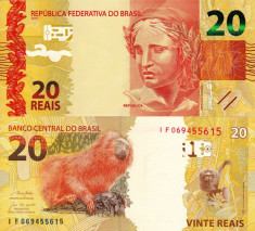 BRAZILIA 20 reais 2010 UNC!!! foto