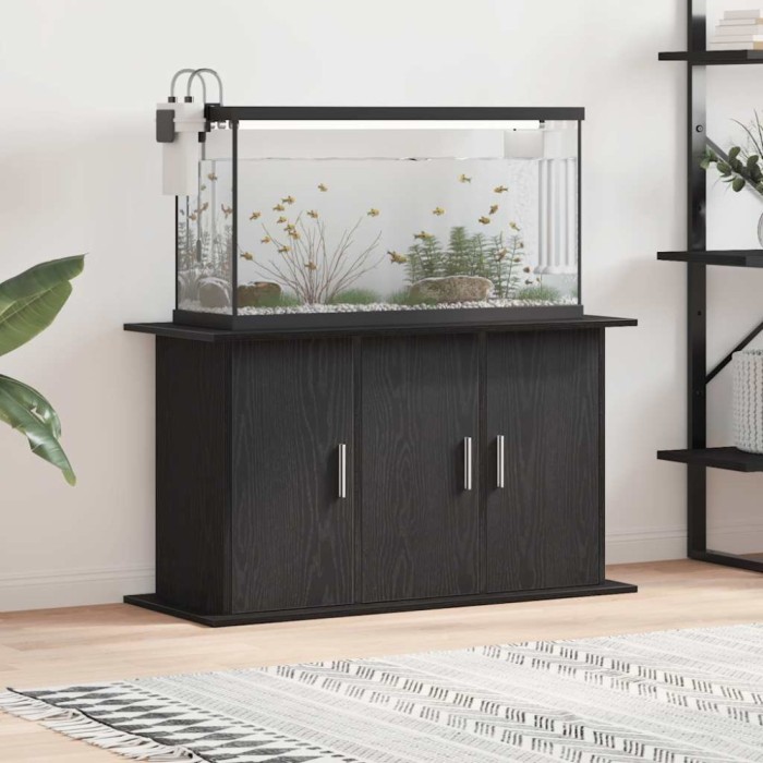 Suport acvariu Stejar negru 101x41x58 cm Lemn prelucrat