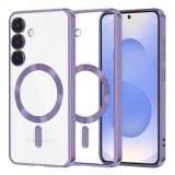 Husa MagSafe pentru Samsung Galaxy S25 S931, Techsuit, Luxury Crystal, Mov Deschis