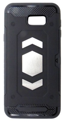Husa Defender Magnetic anti-shock silicon + plastic negru + argintiu pentru Samsung Galaxy J4 Plus 2018 (SM-J415F) foto