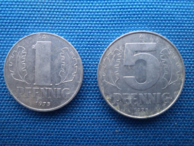 LOT 1-5 PFENNIG 1975 / RDG foto