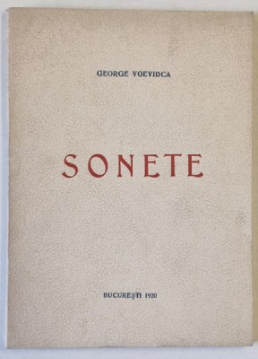SONETE de GEORGE VOEVIDCA 1920 foto