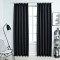 vidaXL Draperii opace cu c&acirc;rlige, 2 buc., negru, 140 x 175 cm 134414