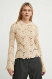 By Malene Birger cardigan din bumbac GWENEVERE. culoarea bej, Q72363005